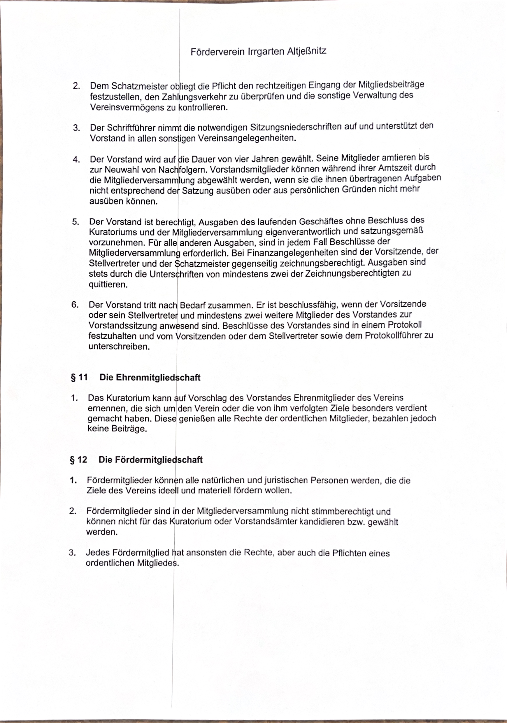 Satzung des Fördervereins Irrgarten Altjeßnitz e.V., Seite 3